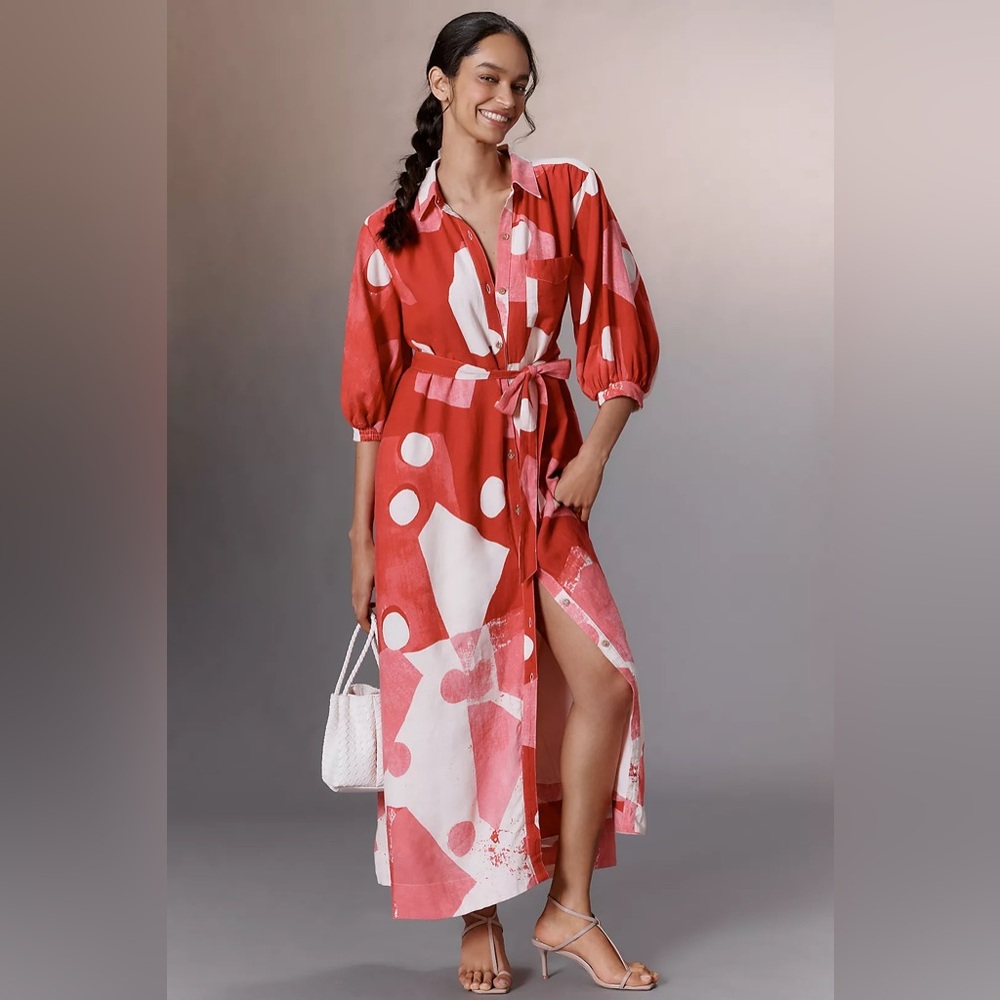 Mona linen shirt dress by Maeve from Anthropology